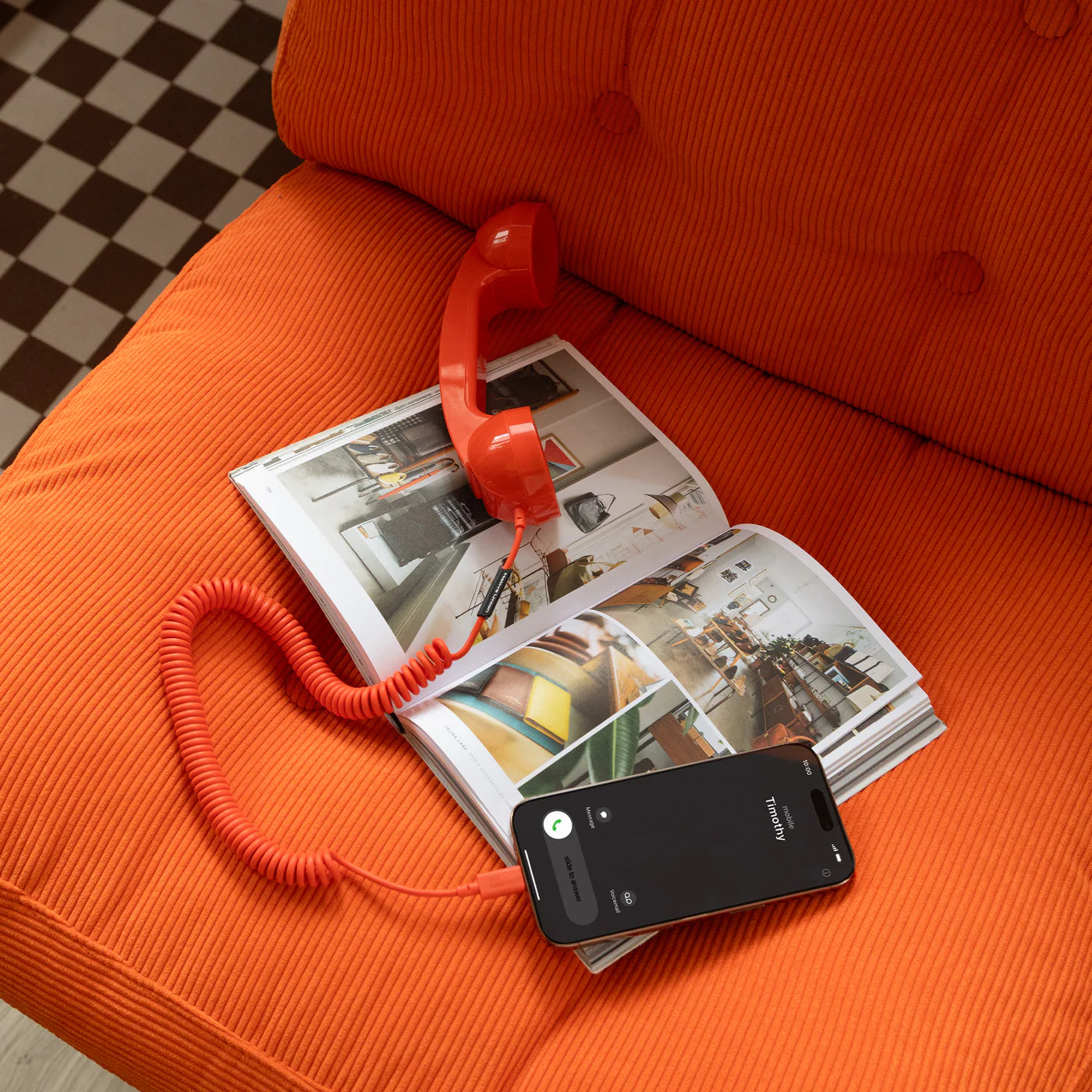 Native Union POP Phone Type-C Portlu Retro Telefon Ahizesi Kırmızı