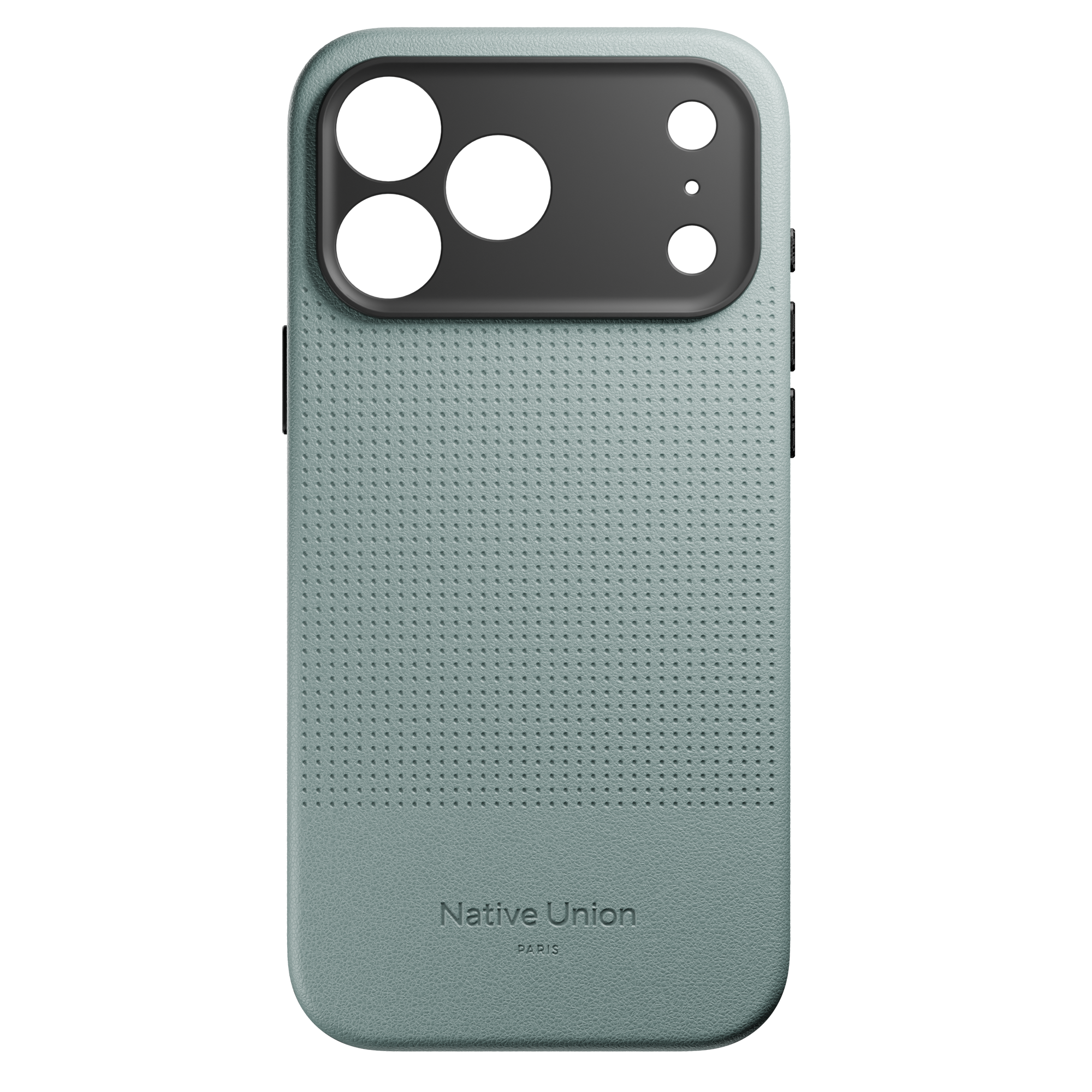 Native Union Active kılıf iPhone 17 Pro yeşil iç yapı şok emici koruma detayı