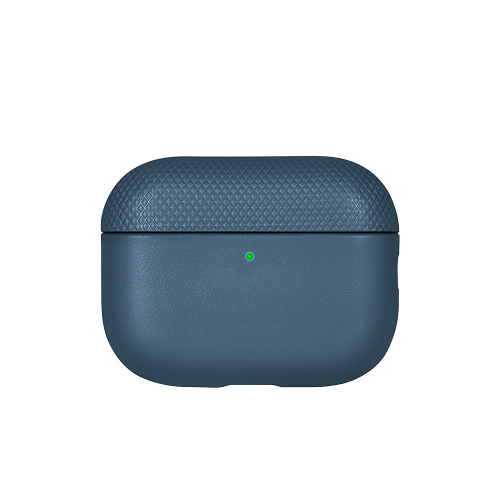 Apple AirPods Pro 3 Kılıf Qi M-Safe Şarj Özellikli Native Union Classic Serisi Suni Deri Kapak Lacivert