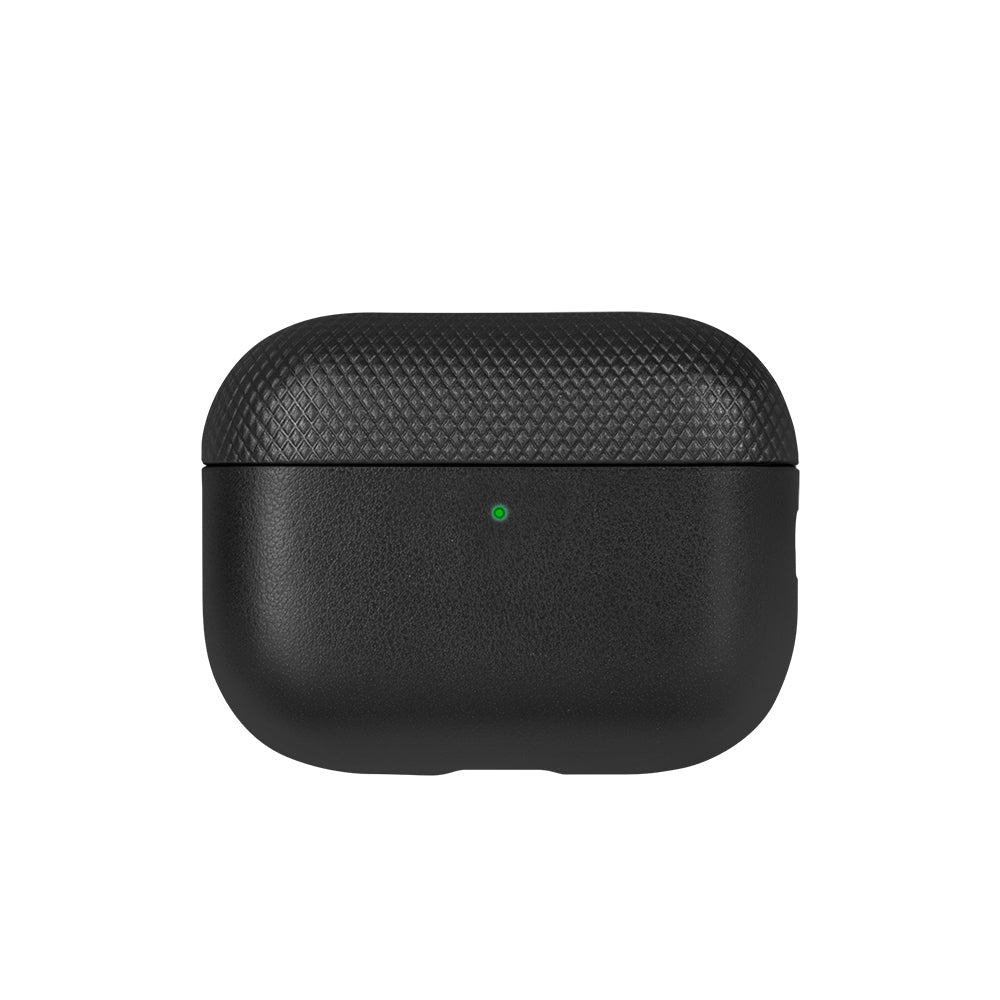Apple AirPods Pro 3 Kılıf Qi M-Safe Şarj Özellikli Native Union Classic Serisi Suni Deri Kapak Siyah