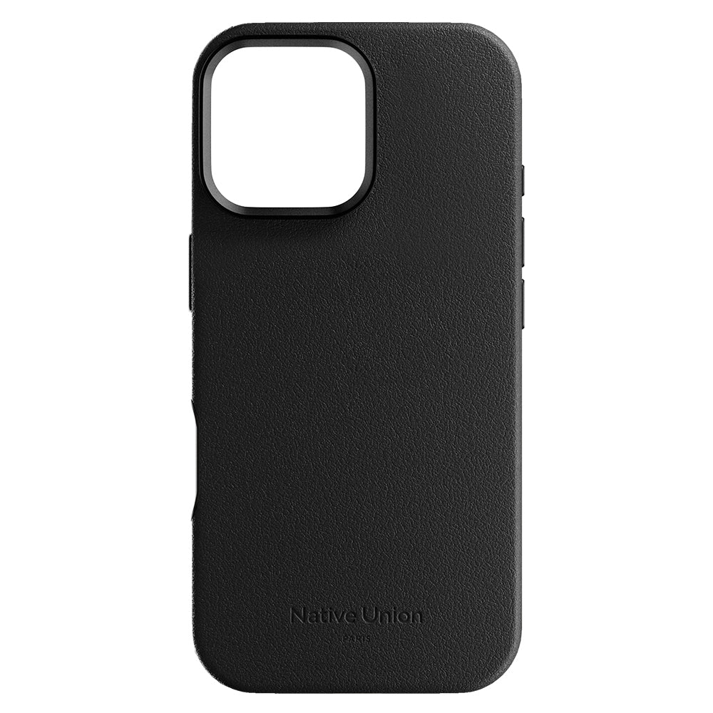 Active Serisi iPhone 16 Pro Max Magsafe Uyumlu Deri Dokulu Siyah Kılıf