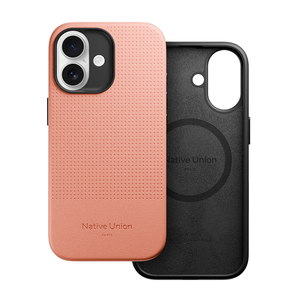Apple iPhone 17 Kılıf M-safe Şarj Özellikli Deri Dokulu Native Union 2025 Active Serisi Kapak Turuncu