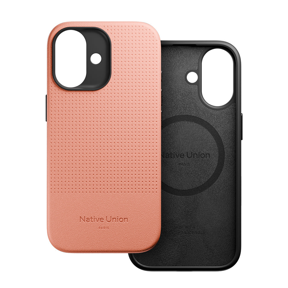 Apple iPhone 17 Kılıf M-safe Şarj Özellikli Deri Dokulu Native Union 2025 Active Serisi Kapak Turuncu