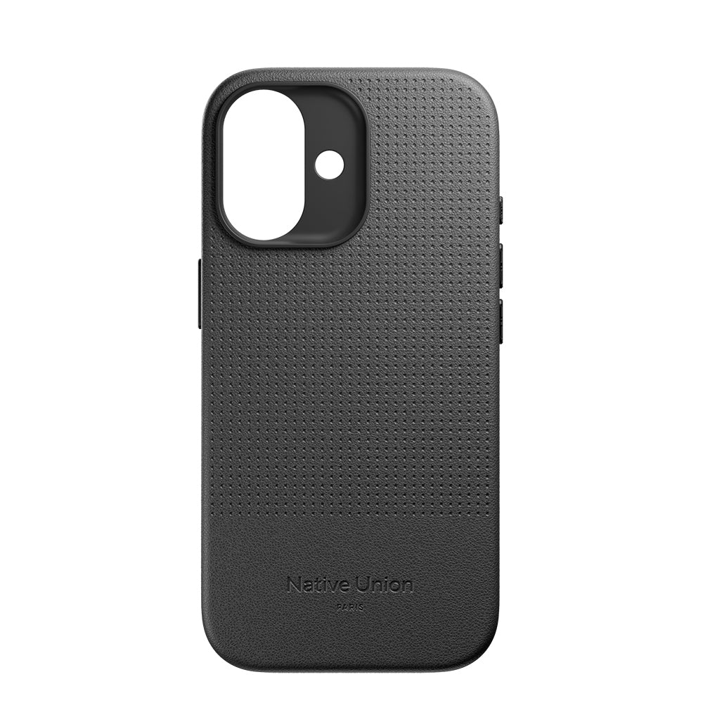 Apple iPhone 17 Kılıf M-safe Şarj Özellikli Deri Dokulu Native Union 2025 Active Serisi Kapak Siyah