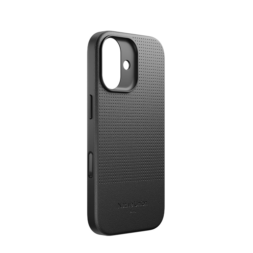 Apple iPhone 17 Kılıf M-safe Şarj Özellikli Deri Dokulu Native Union 2025 Active Serisi Kapak Siyah