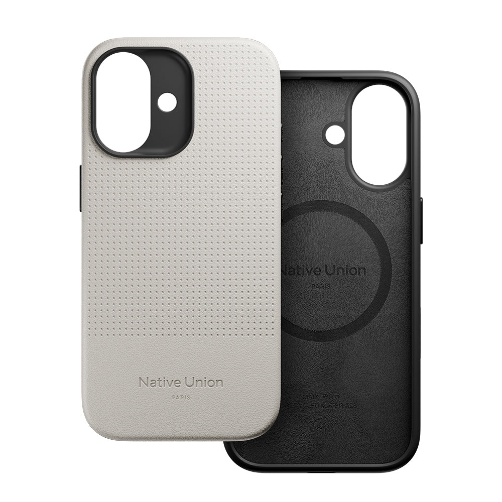 Apple iPhone 17 Kılıf M-safe Şarj Özellikli Deri Dokulu Native Union 2025 Active Serisi Kapak Beyaz