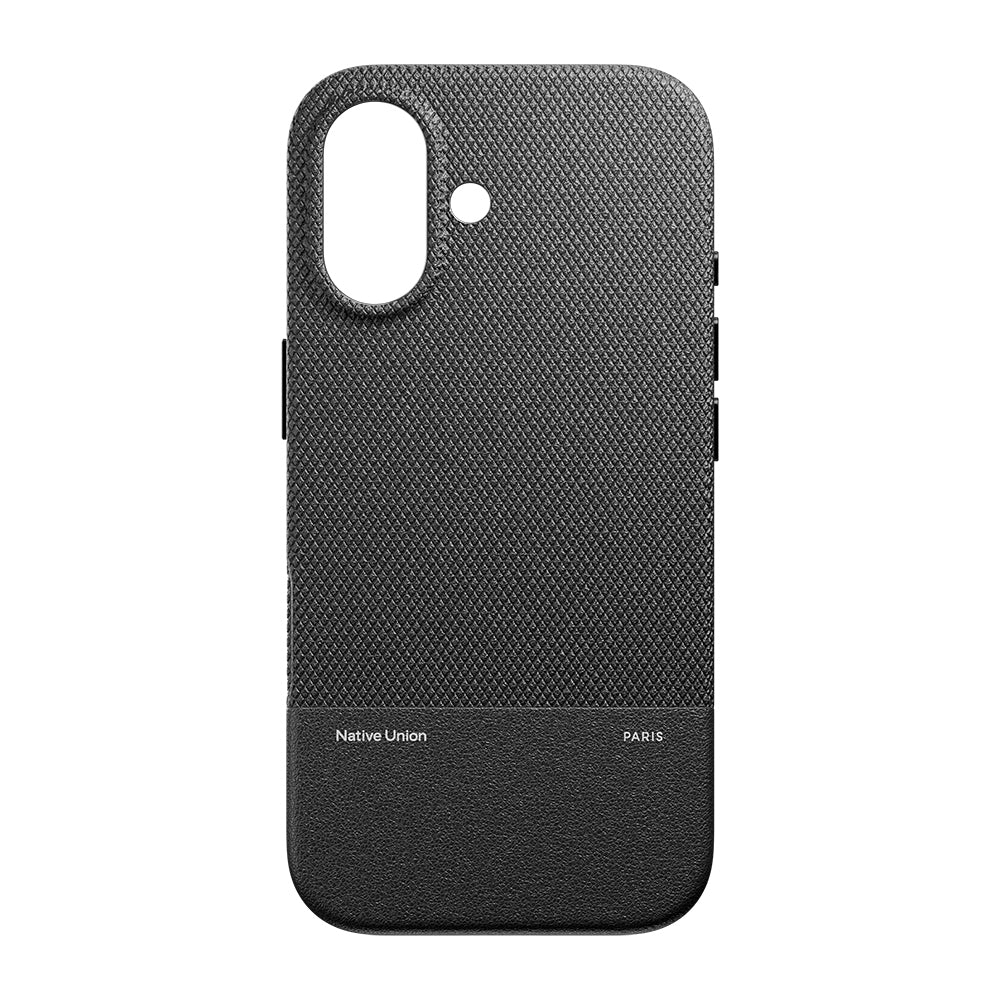 Apple iPhone 17 Kılıf M-safe Şarj Özellikli Deri Dokulu Native Union RE Classic Serisi Kapak Siyah