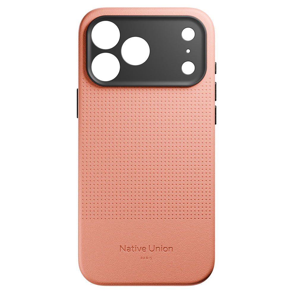 Apple iPhone 17 Pro Max Kılıf M-safe Şarj Özellikli Deri Dokulu Native Union 2025 Active Serisi Kapak Turuncu
