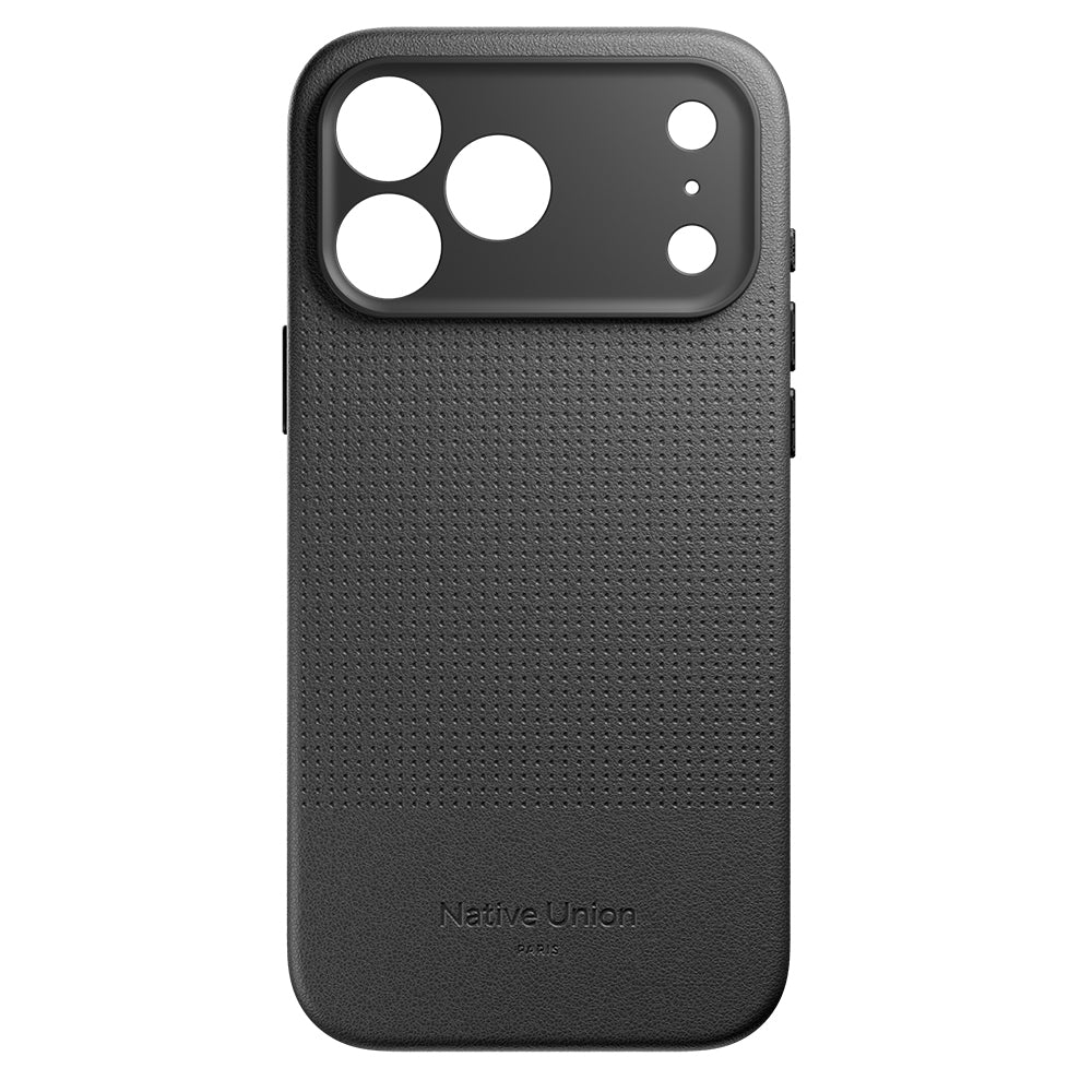 Apple iPhone 17 Pro Max Kılıf M-safe Şarj Özellikli Deri Dokulu Native Union 2025 Active Serisi Kapak Siyah