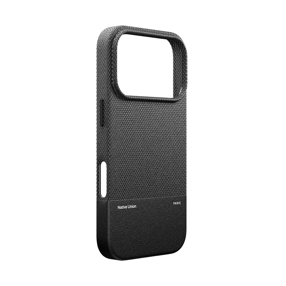Apple iPhone 17 Pro Max Kılıf M-safe Şarj Özellikli Deri Dokulu Native Union RE Classic Serisi Kapak Siyah