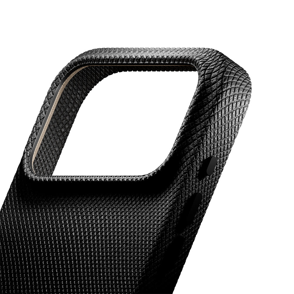 Apple iPhone 18 Pro Kılıf M-safe Şarj Özellikli Deri Dokulu Native Union RE Classic Serisi Kapak Siyah