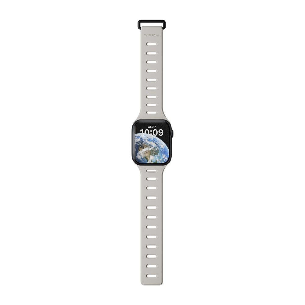 Apple Watch 10 46mm Native Union Active Watch Band Serisi Silikon Kordon Siyah-Gri