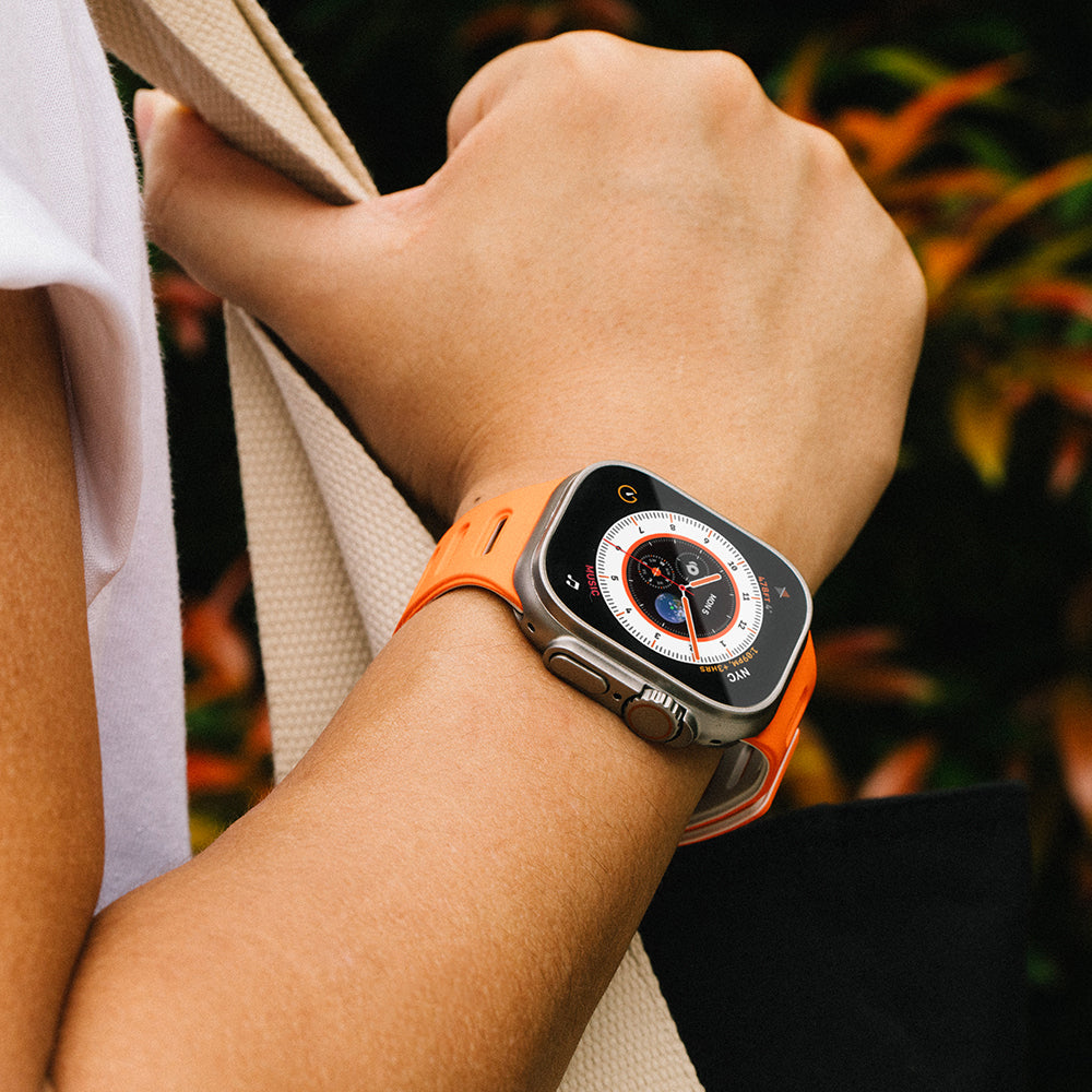Apple Watch Native Union Active Band Serisi Silikon Kordon Gri-Sarı