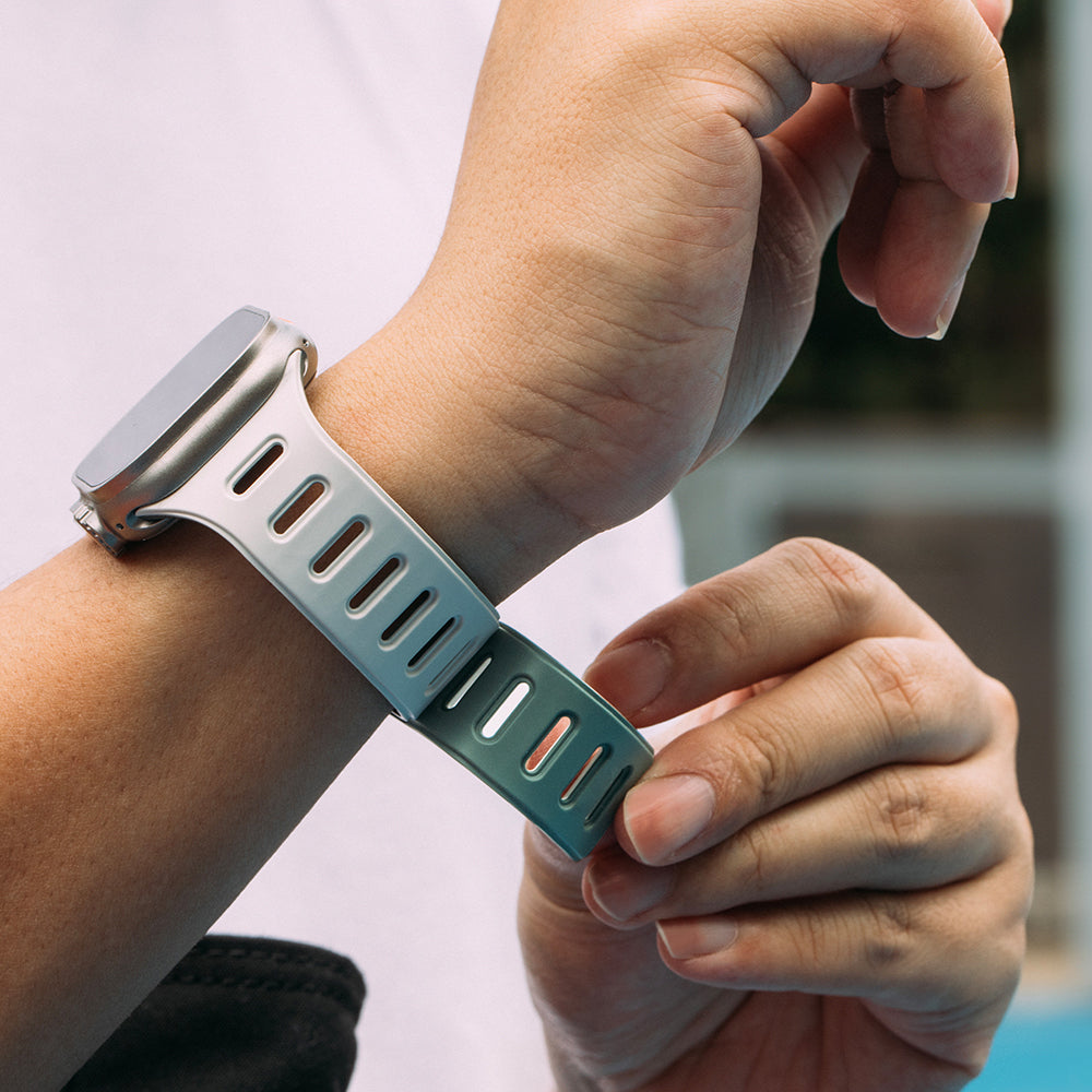 Apple Watch Native Union Active Band Serisi Silikon Kordon Siyah-Gri