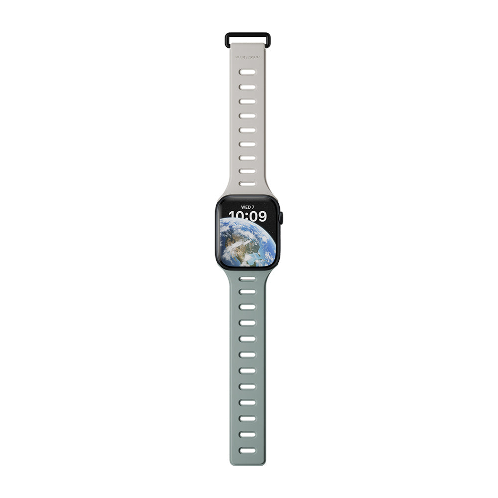 Apple Watch 38mm Native Union Active Watch Band Serisi Silikon Kordon Yeşil-Gri
