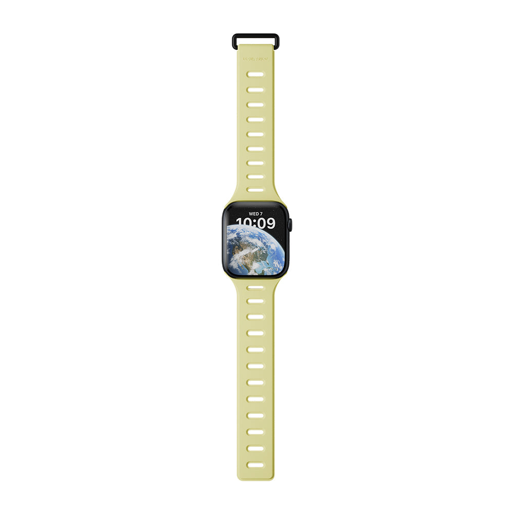 Apple Watch 38mm Native Union Active Watch Band Serisi Silikon Kordon Gri-Sarı
