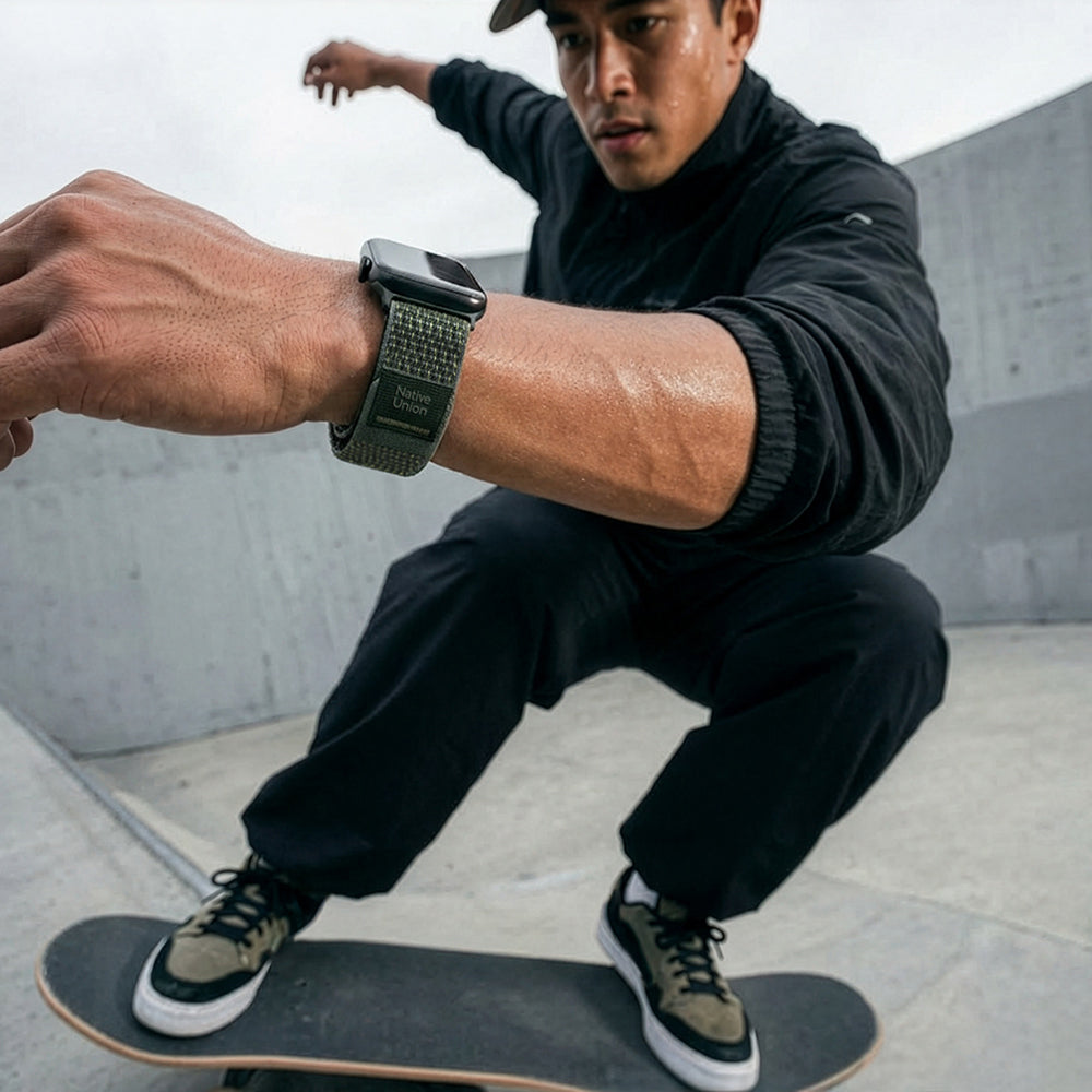 Apple Watch Native Union Active Watch Loop Serisi Hasır Kordon Koyu Yeşil