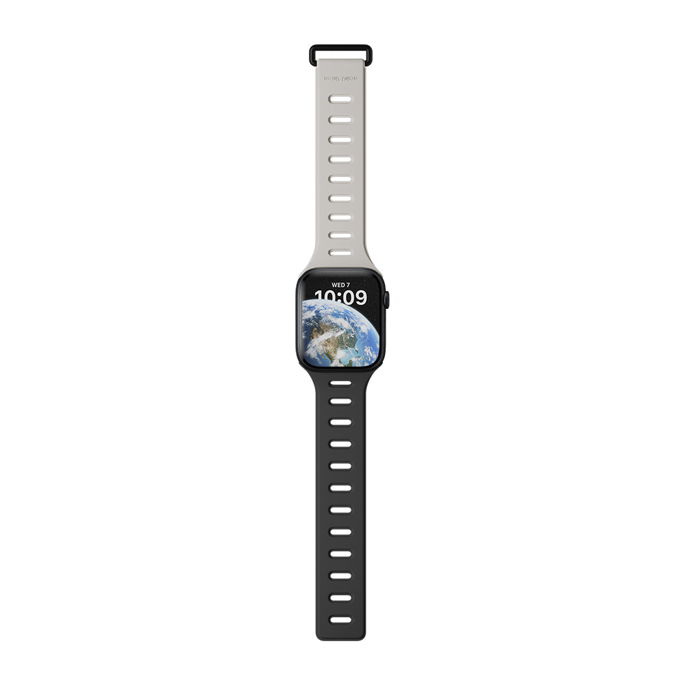 Apple Watch 40mm Native Union Active Watch Band Serisi Silikon Kordon Siyah-Gri