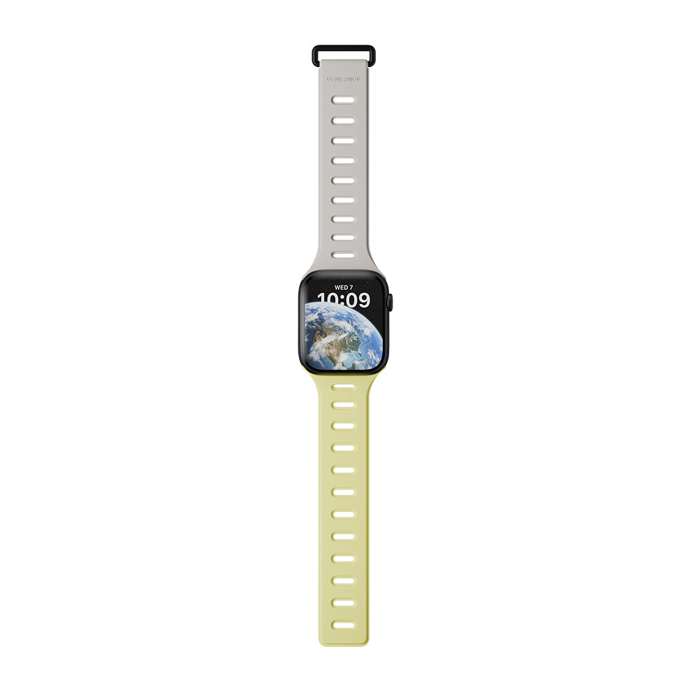 Apple Watch 40mm Native Union Active Watch Band Serisi Silikon Kordon Gri-Sarı