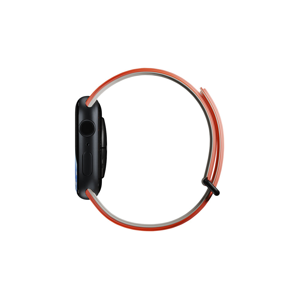Apple Watch 42mm Native Union Active Watch Band Serisi Silikon Kordon Turuncu-Gri