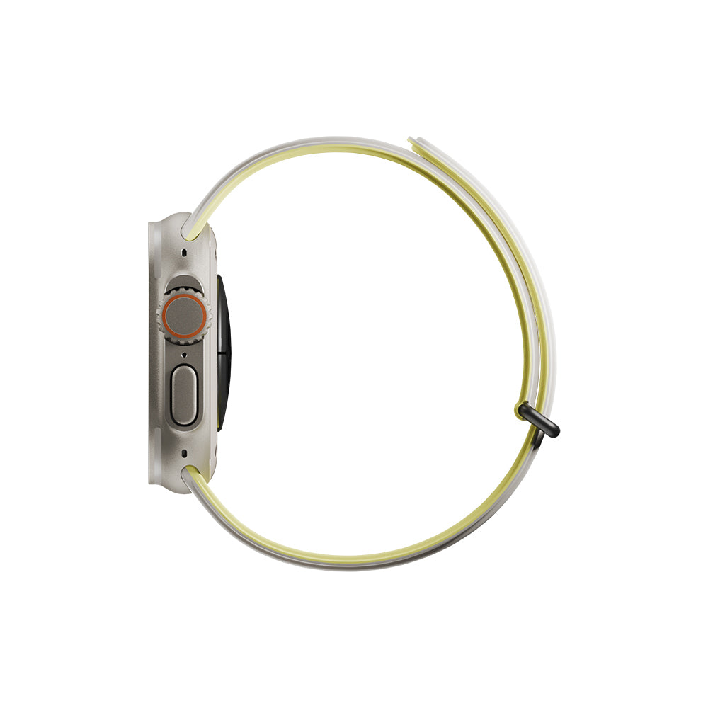 Apple Watch Ultra 49mm Native Union Active Watch Band Serisi Silikon Kordon Gri-Sarı