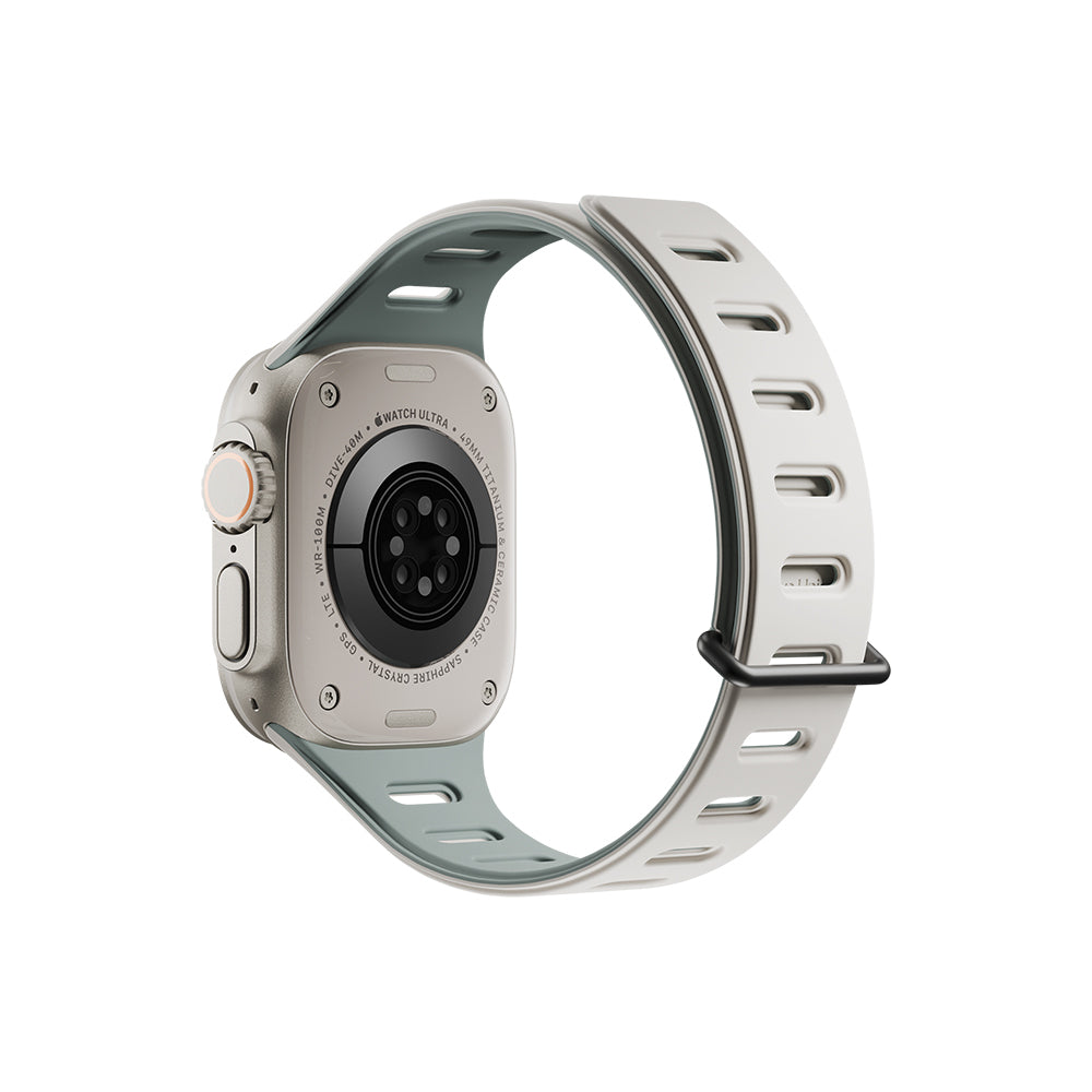 Apple Watch Ultra 49mm Native Union Active Watch Band Serisi Silikon Kordon Yeşil-Gri