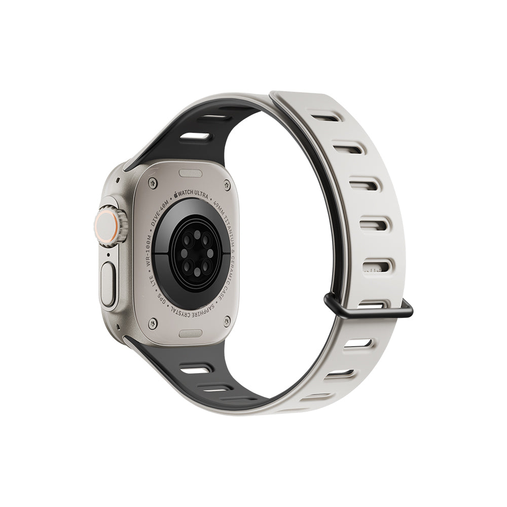 Apple Watch Ultra 49mm Native Union Active Watch Band Serisi Silikon Kordon Siyah-Gri
