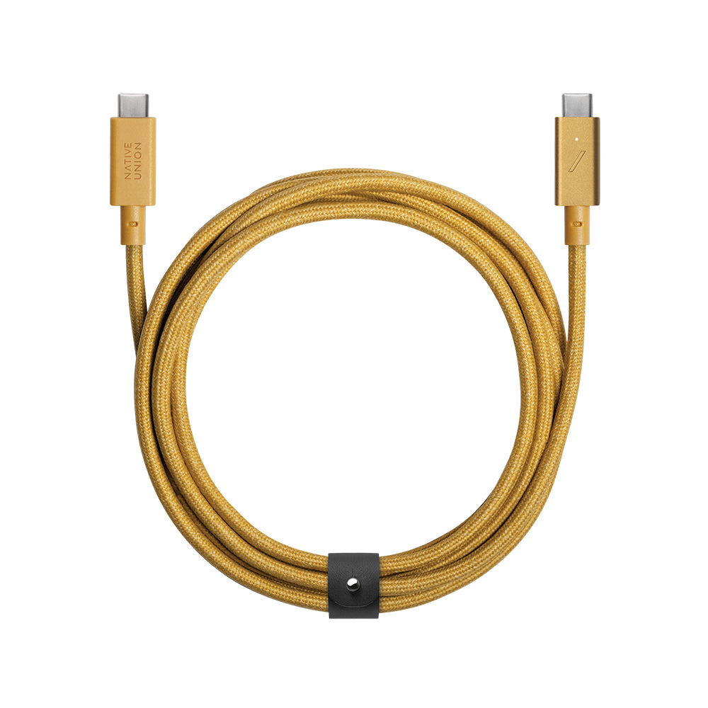 Native Union Belt Pro Serisi Type-C to Type-C Şarj Kablosu 240W 2.4M Kahverengi