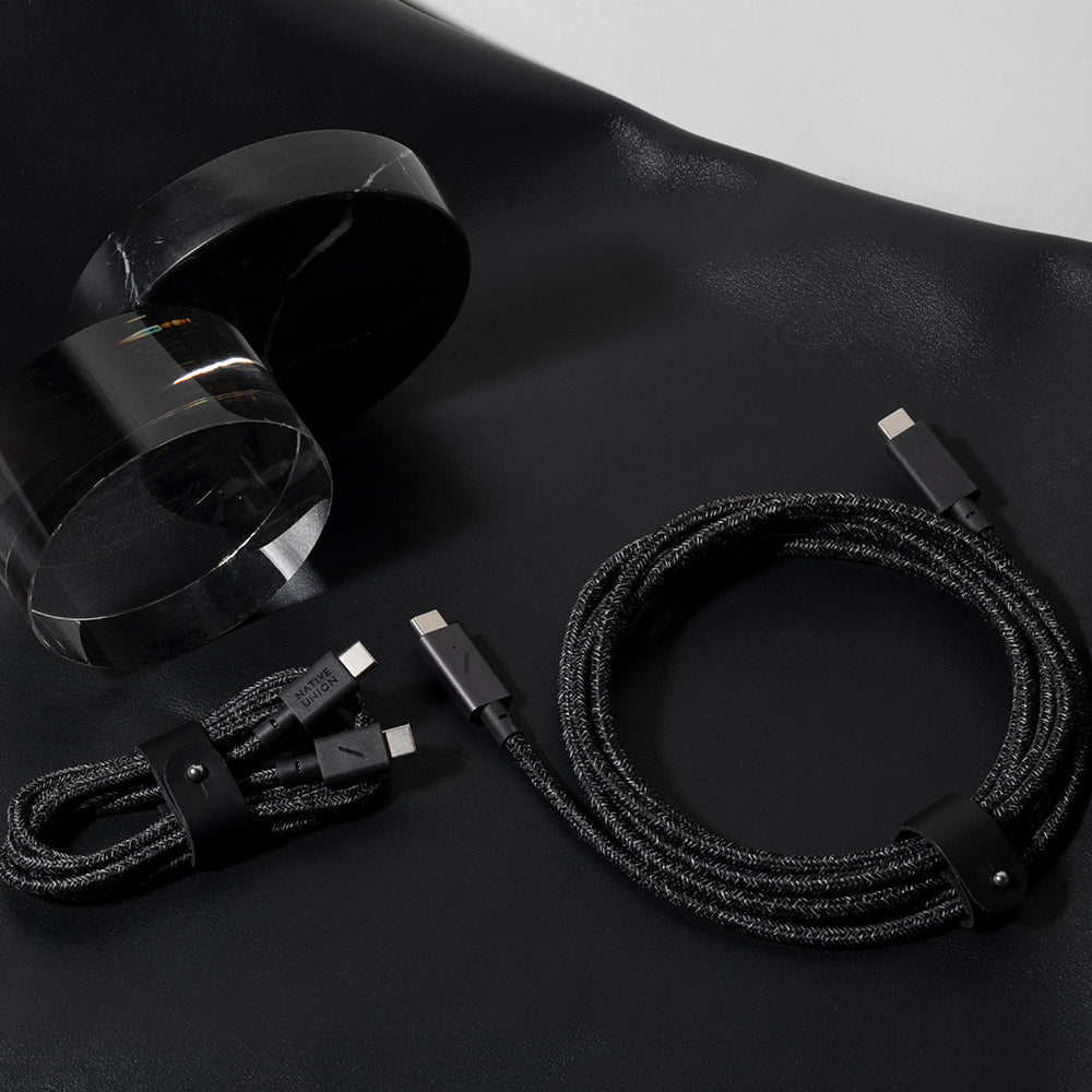 Native Union Belt Pro Serisi Type-C to Type-C Şarj Kablosu 240W 2.4M Siyah