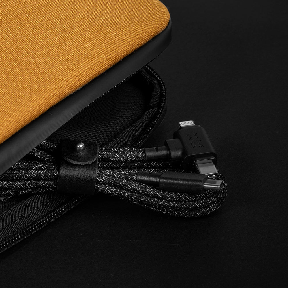 Native Union Belt Serisi Duo Type-C to Type-C - Lightning Şarj Kablosu 60W 1.5M Kahverengi