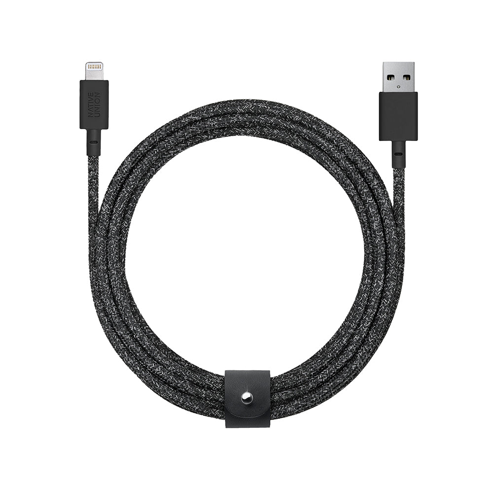 Native Union Belt Serisi USB-A to Lightning Şarj Kablosu 3M Siyah