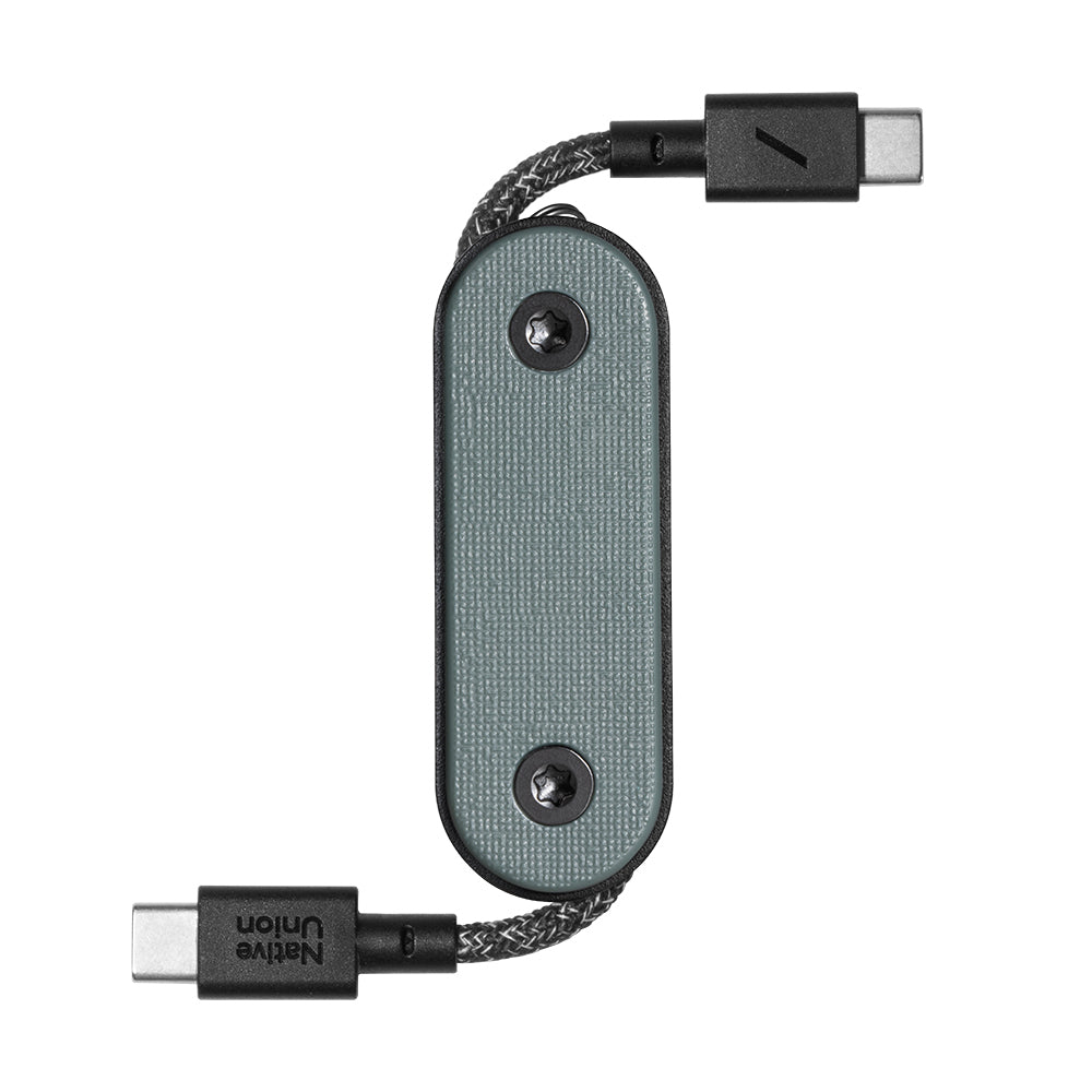 Native Union Pocket Cable Type-C to Type-C Hızlı Şarj Özellikli Anahtarlık Data ve Şarj Kablosu 60W Yeşil