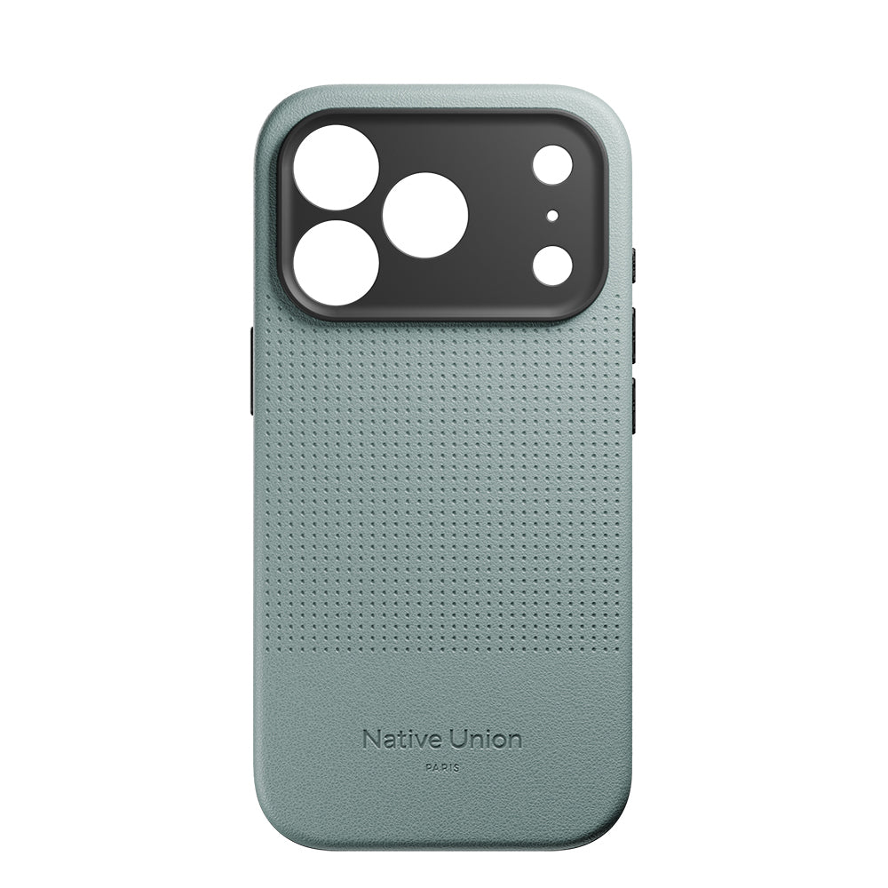 Apple iPhone 17 Pro Kılıf M-safe Şarj Özellikli Deri Dokulu Native Union 2025 Active Serisi Kapak Yeşil