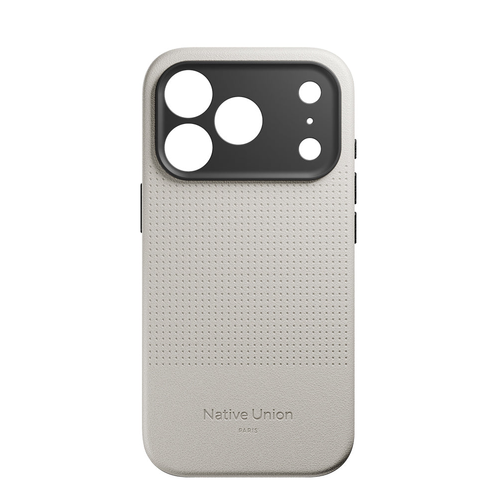 Apple iPhone 17 Pro Kılıf M-safe Şarj Özellikli Deri Dokulu Native Union 2025 Active Serisi Kapak Beyaz