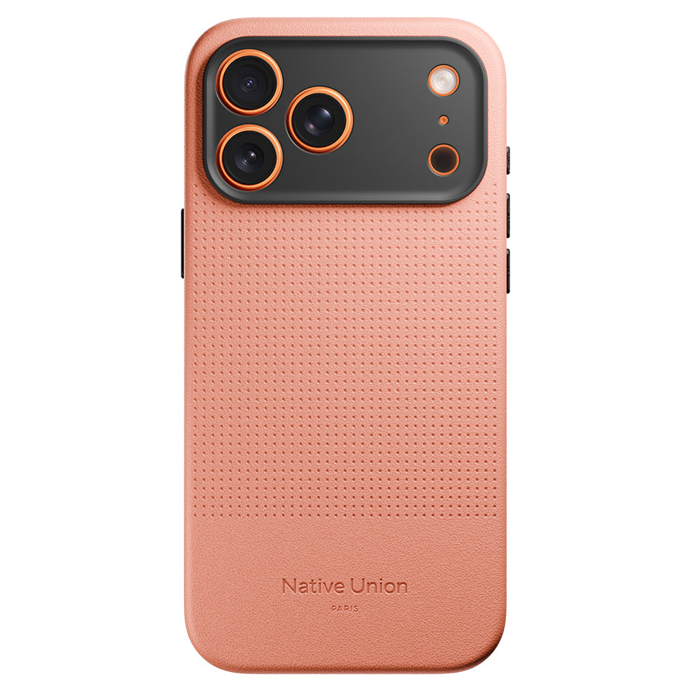iPhone 17 Pro Max için Native Union Active Serisi turuncu kılıf tam görünüm