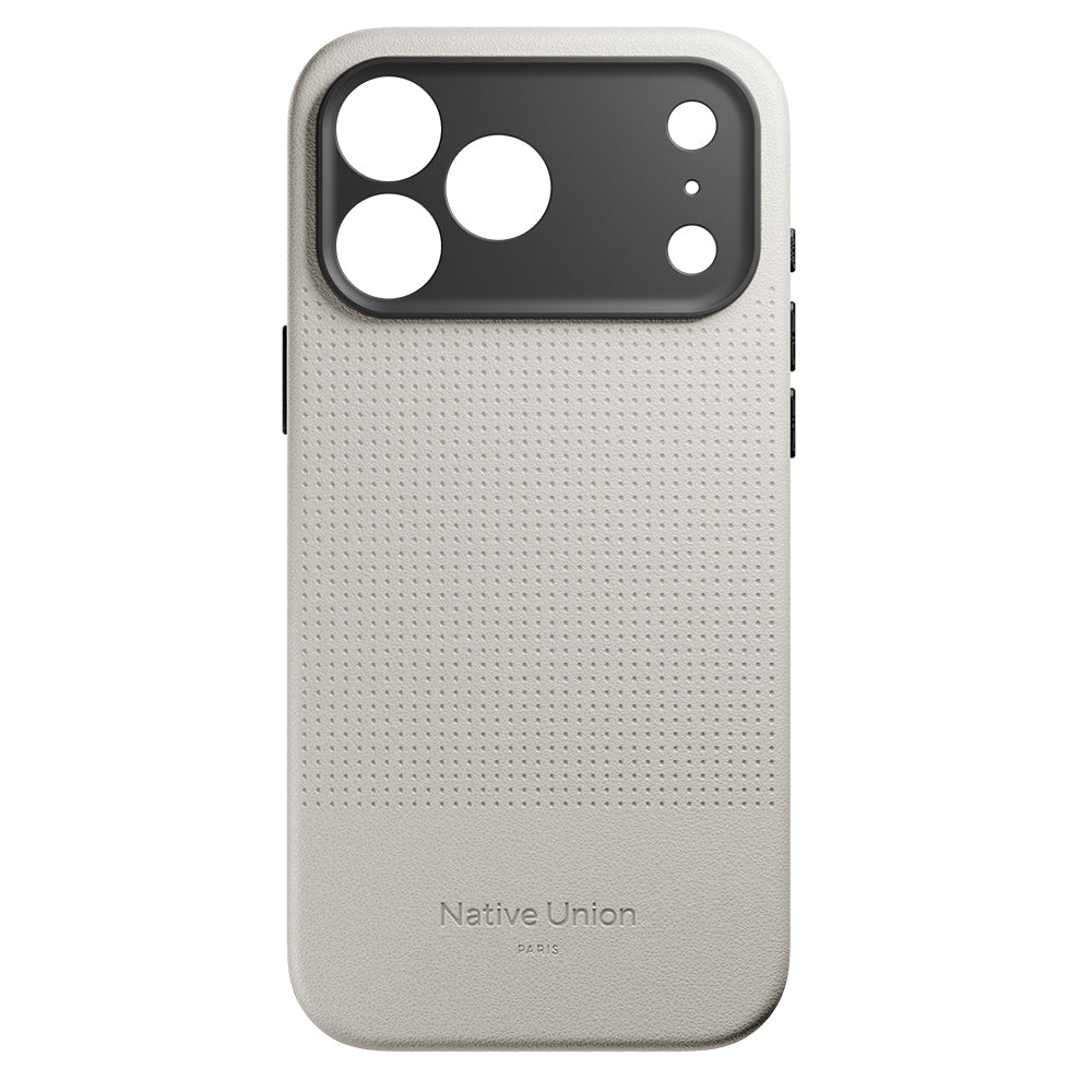 Apple iPhone 17 Pro Max Kılıf M-safe Şarj Özellikli Deri Dokulu Native Union 2025 Active Serisi Kapak Beyaz