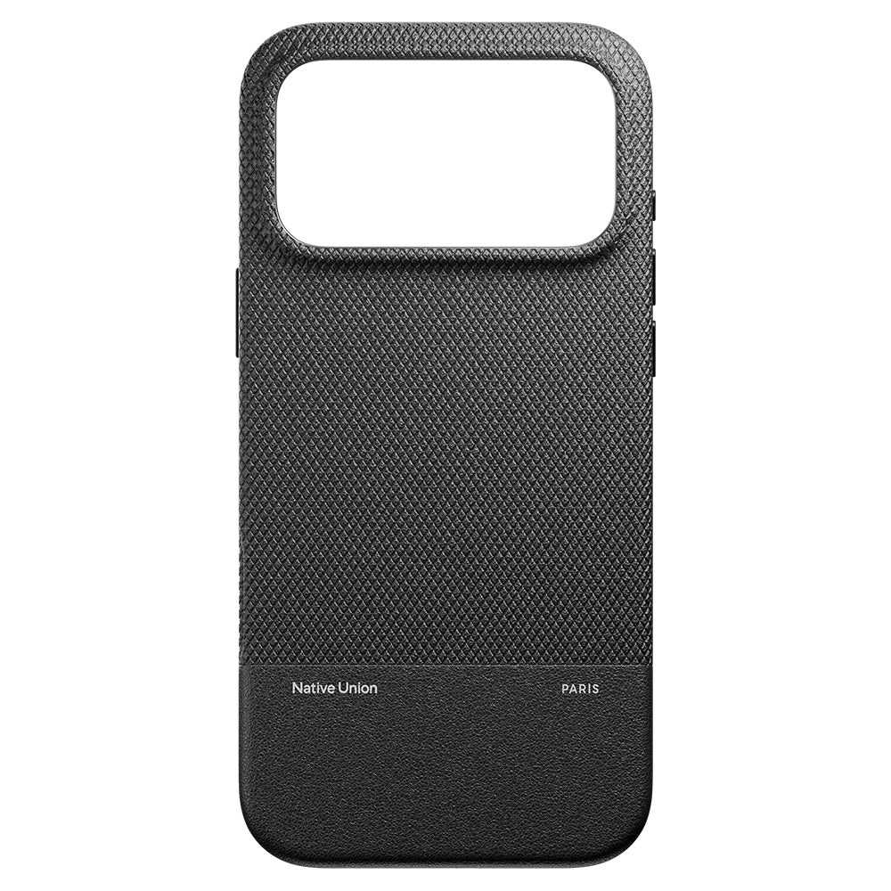 Apple iPhone 17 Pro Max Kılıf M-safe Şarj Özellikli Deri Dokulu Native Union RE Classic Serisi Kapak Siyah