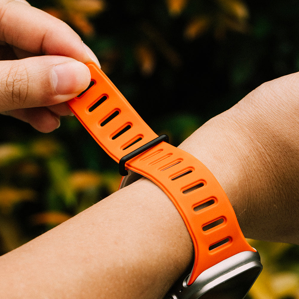 Apple Watch Native Union Active Band Serisi Silikon Kordon Siyah-Gri