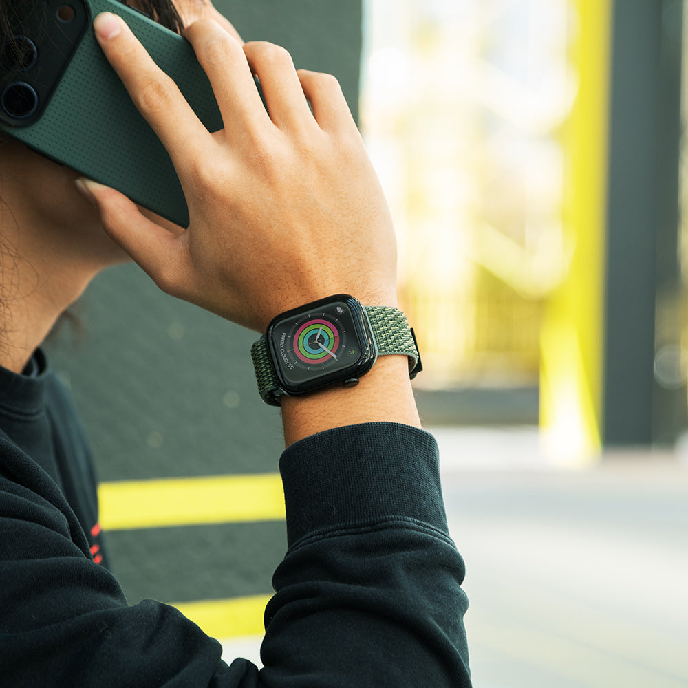 Apple Watch Native Union Active Watch Loop Serisi Hasır Kordon Koyu Yeşil