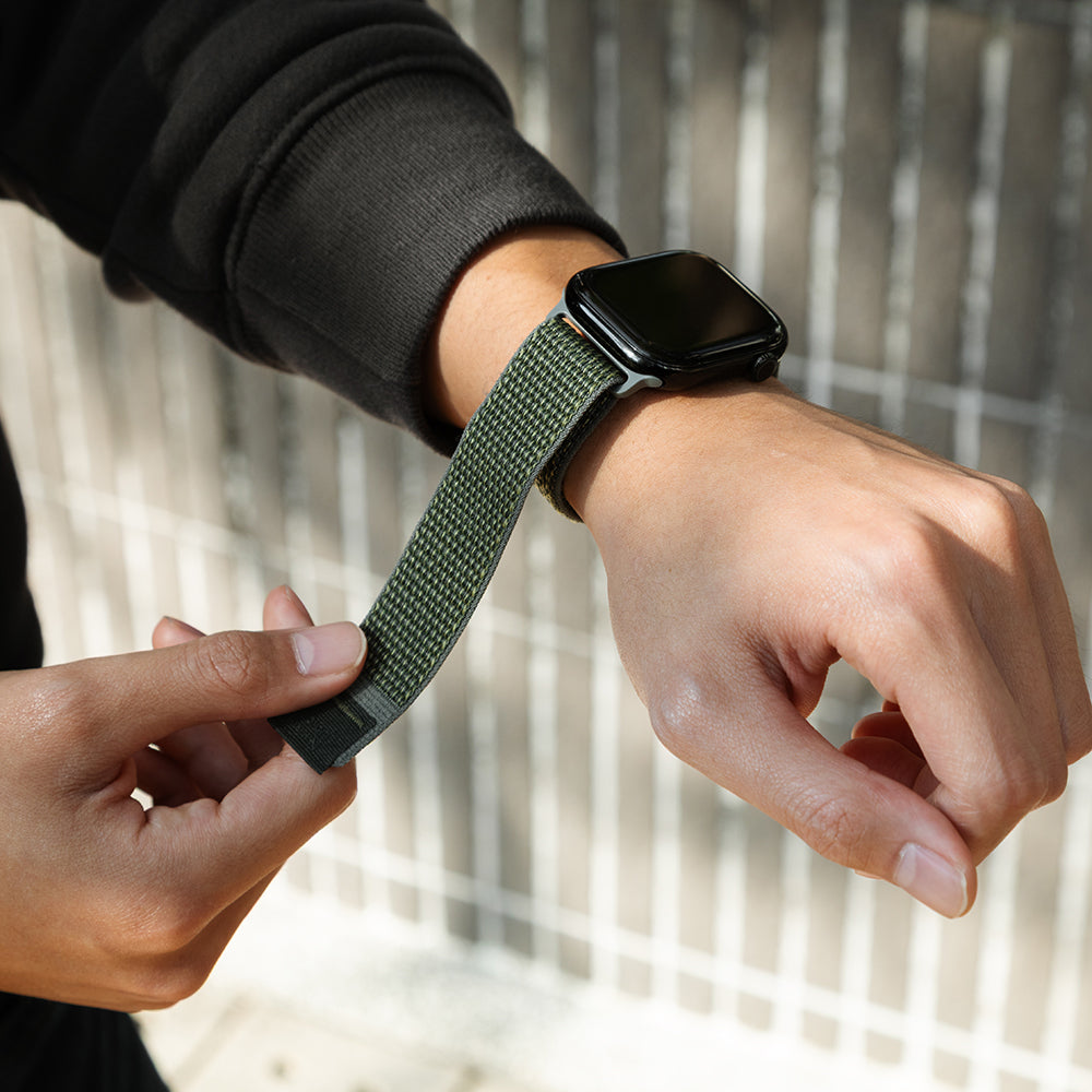 Apple Watch Native Union Active Watch Loop Serisi Hasır Kordon Koyu Yeşil