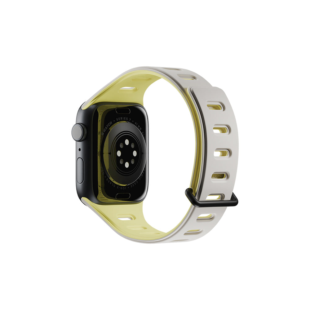 Apple Watch 42mm Native Union Active Watch Band Serisi Silikon Kordon Gri-Sarı