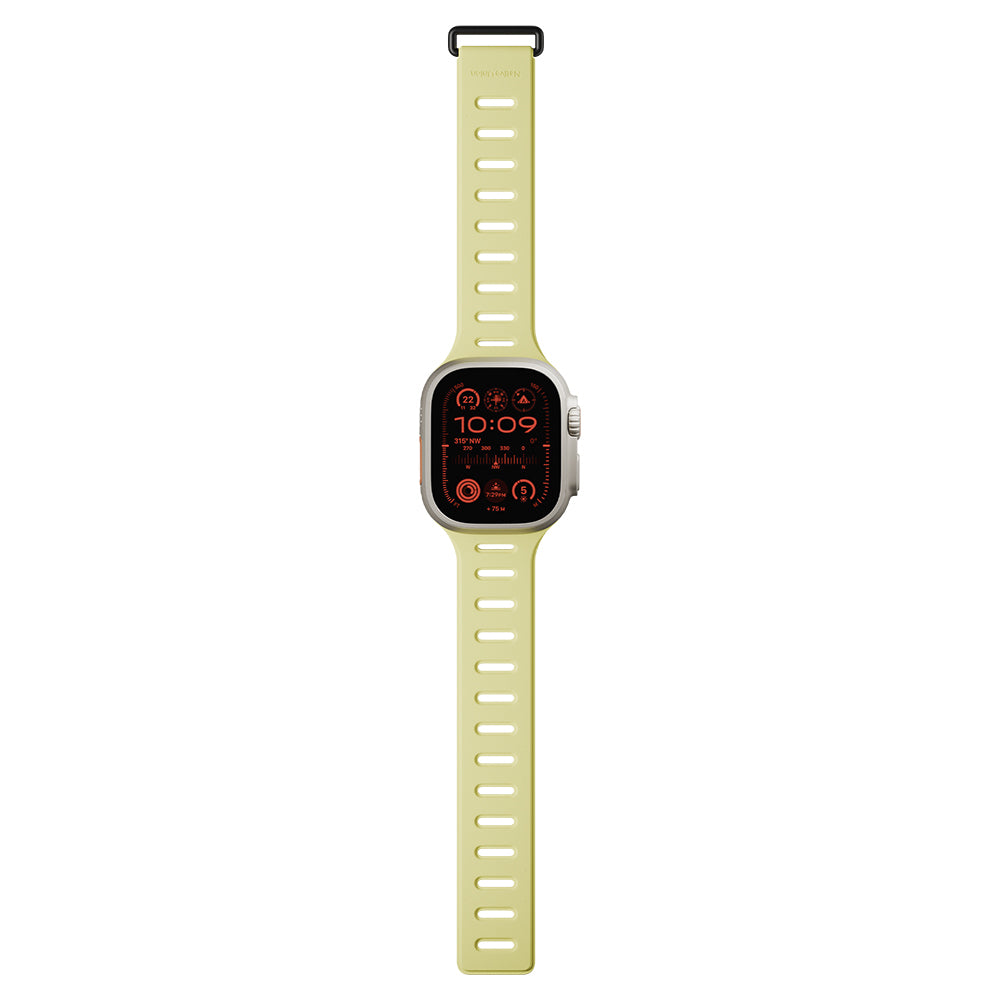 Apple Watch Ultra 49mm Native Union Active Watch Band Serisi Silikon Kordon Gri-Sarı