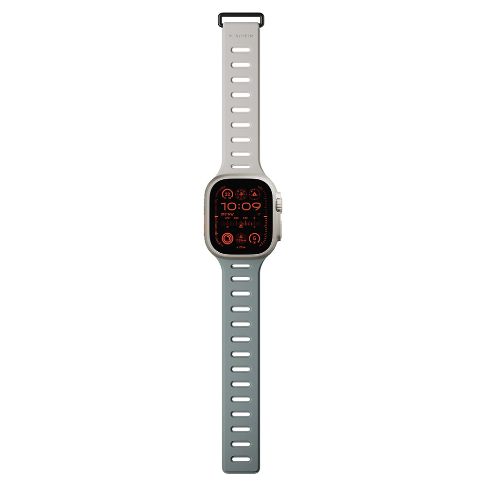 Apple Watch Ultra 49mm Native Union Active Watch Band Serisi Silikon Kordon Yeşil-Gri