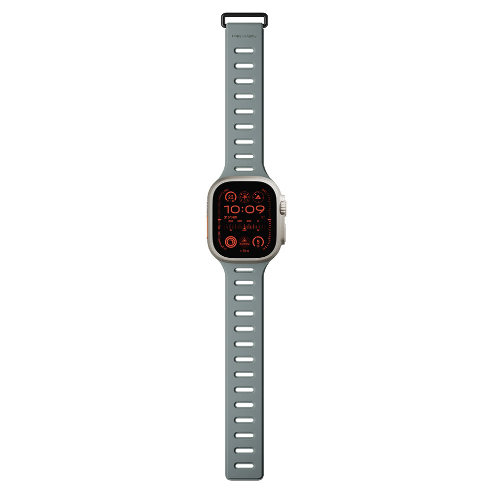 Apple Watch Ultra 49mm Native Union Active Watch Band Serisi Silikon Kordon Yeşil-Gri