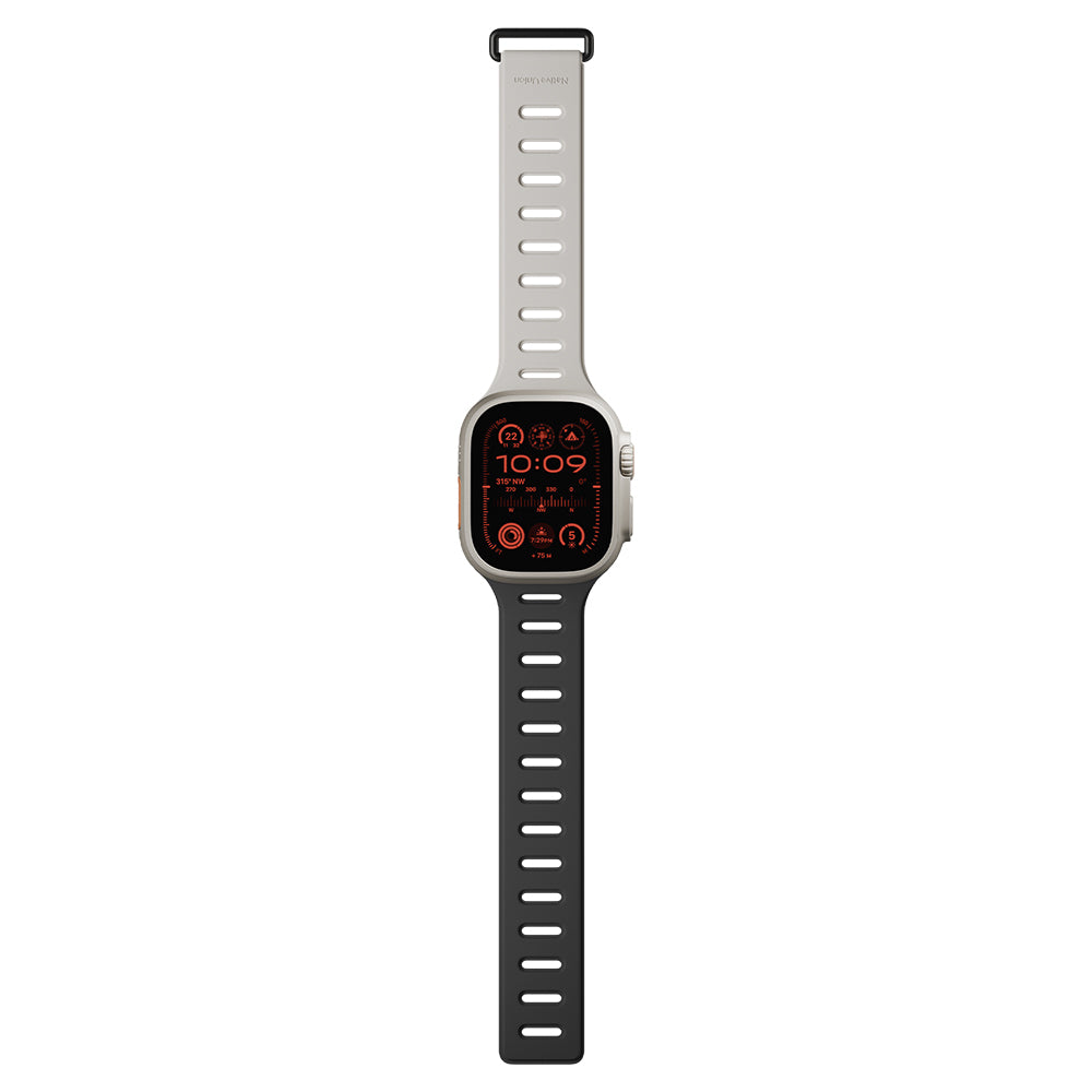 Apple Watch Ultra 49mm Native Union Active Watch Band Serisi Silikon Kordon Siyah-Gri