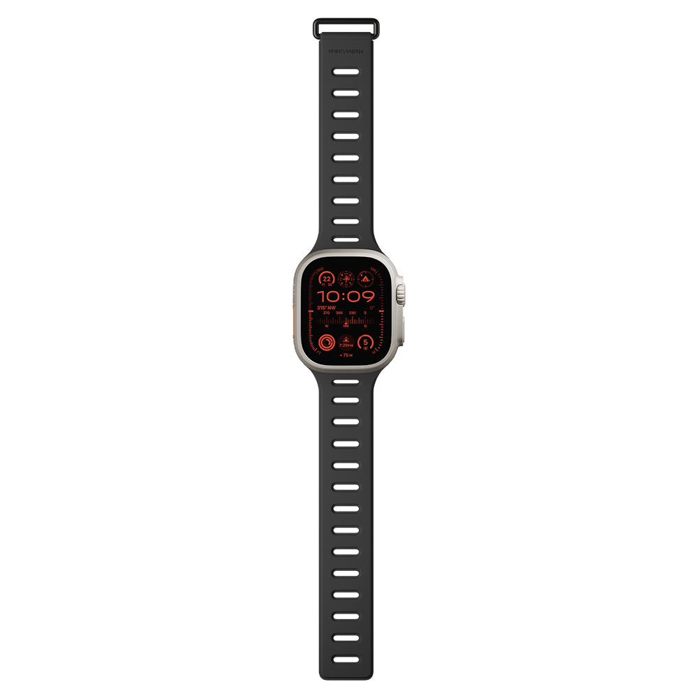 Apple Watch Ultra 49mm Native Union Active Watch Band Serisi Silikon Kordon Siyah-Gri