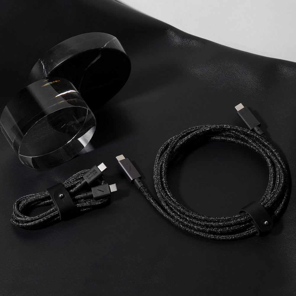 Native Union Belt Serisi Type-C to Type-C Şarj Kablosu 1.2M Siyah