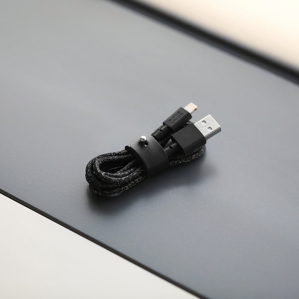 Native Union Belt Serisi USB-A + Lightning Şarj Kablosu 1.2M Siyah