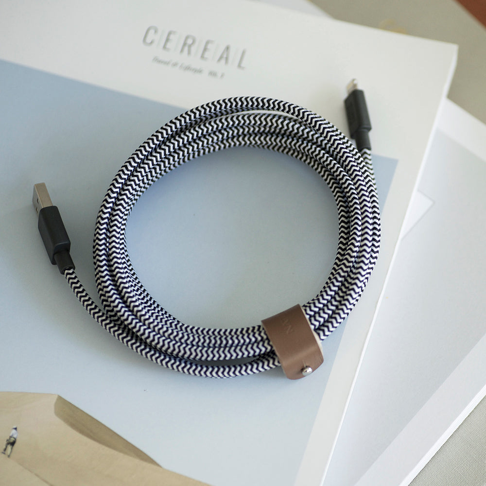 Native Union Belt Serisi USB-A to Lightning Şarj Kablosu 3M Siyah