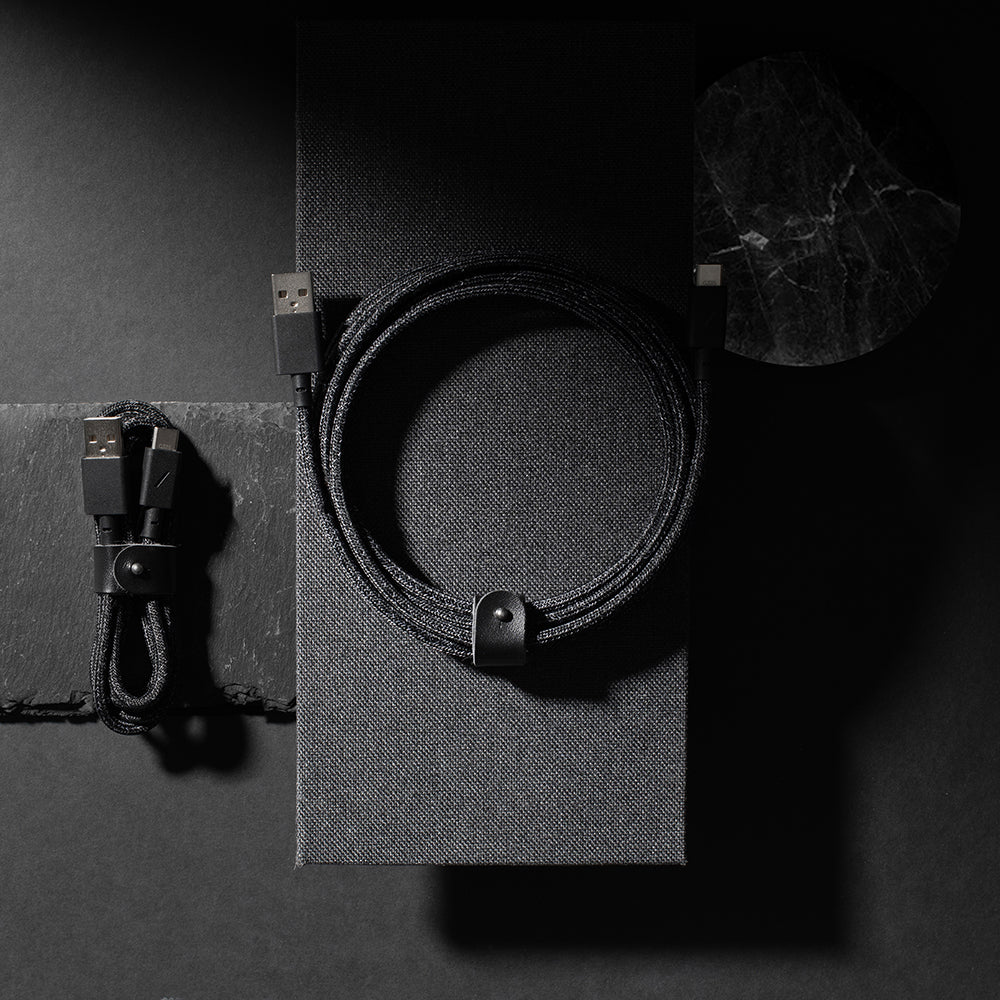 Native Union Belt Serisi USB-A to Type-C Şarj Kablosu 3M Siyah